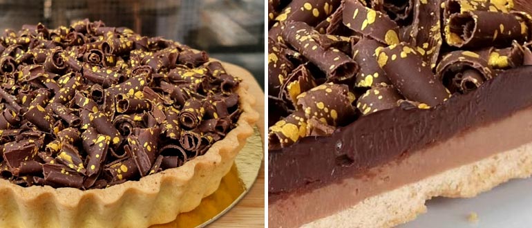 Torta de Chocolate e Caramelo com flor de sal