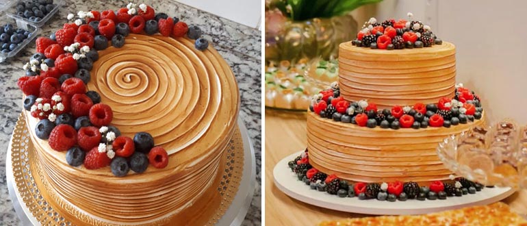 Bolo Champagne com Frutas Vermelhas